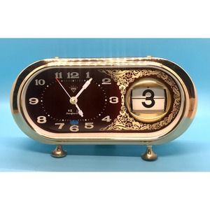 Vintage Mechanical Desktop MCM Clock